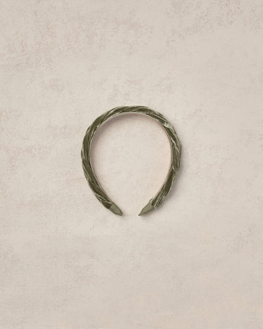 Velvet Braided headband (pine)