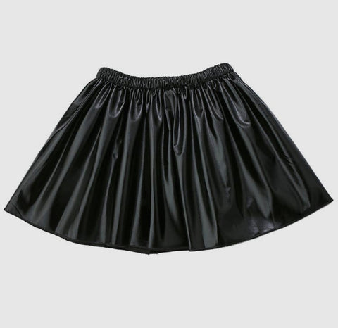 Black Metallic Skirt