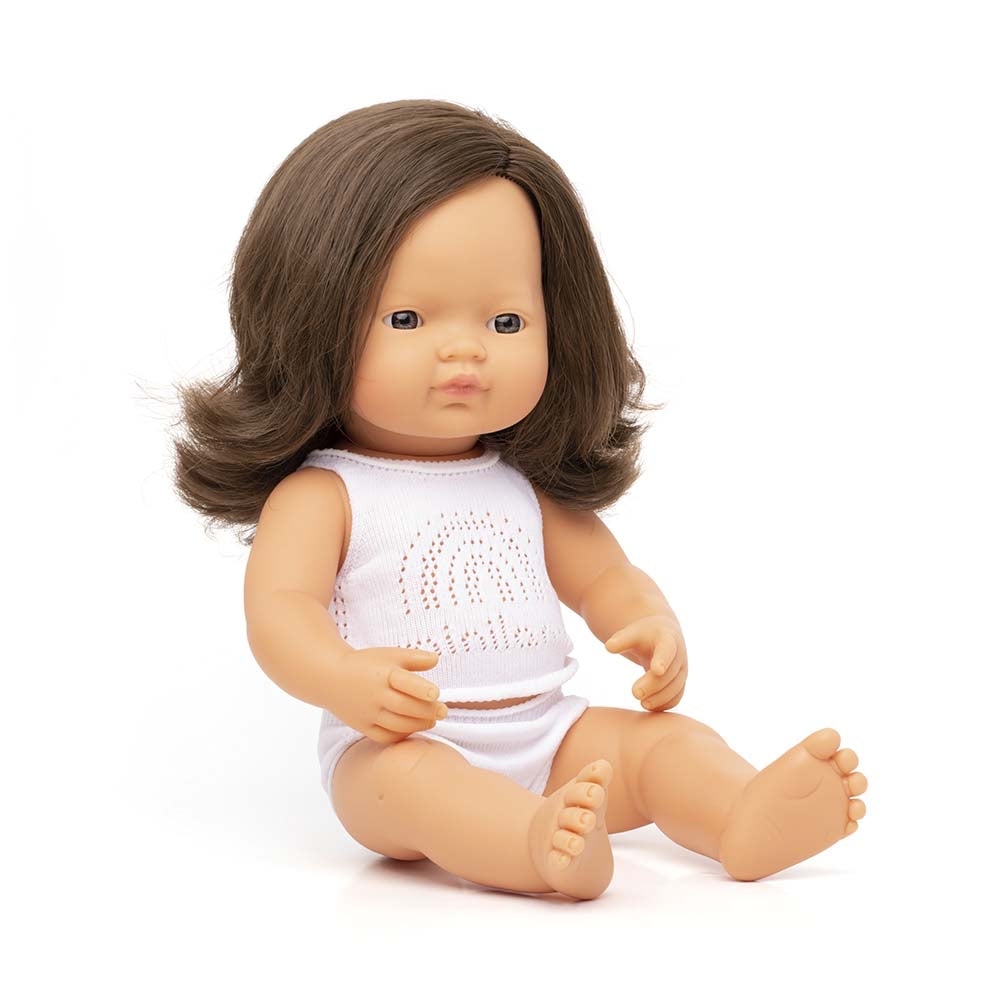 Baby Doll Brunette Girl 15”