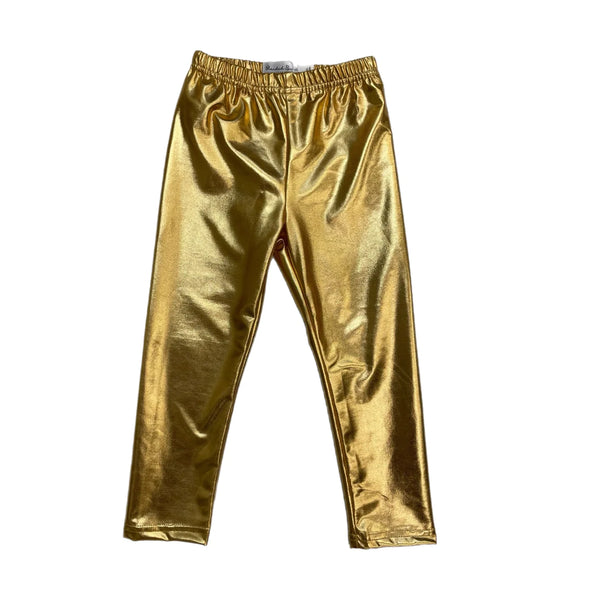 Gold Metallic legging