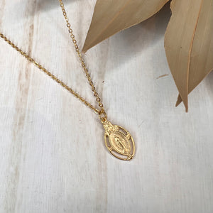 Mary + Christ charm necklace