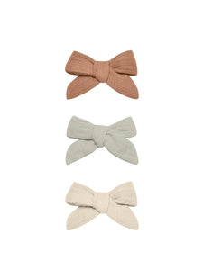 Bow with Clip Set (clay, pistacho, natural)