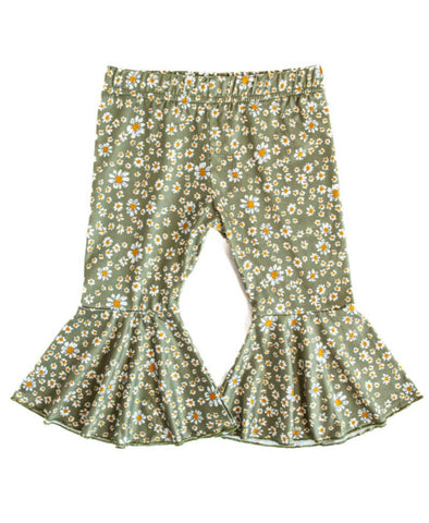 Lina Pleated Bell Bottoms (floral)