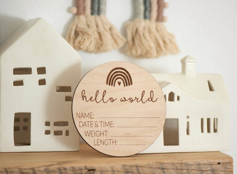 Wood Baby Birth Announcement Sign