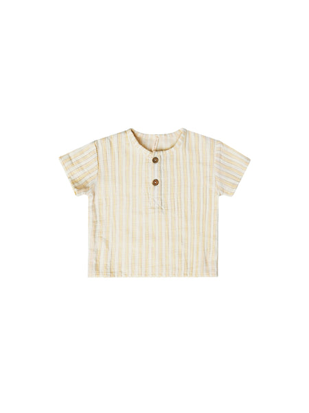 Henry Top + Button Short set(vintage stripe)